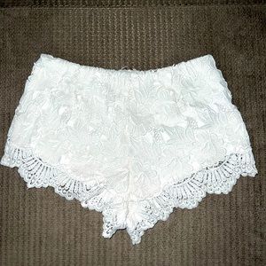 Forever 21 lace white shorts